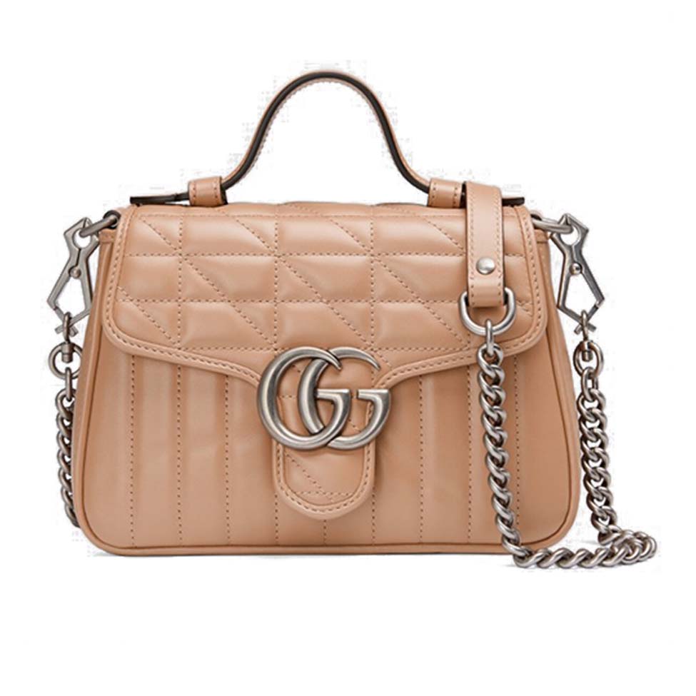 GUCCI GG MARMONT MINI TOP HANDLE BAG 583571 UM8AN 2754 (21*15.5*8cm)